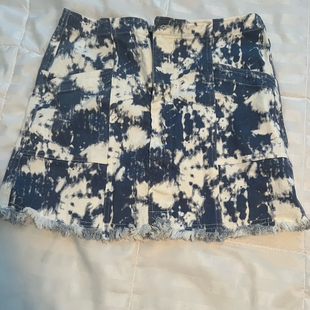 Paint-splattered skirt